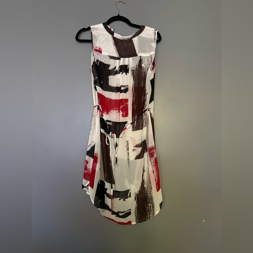 Liz Claiborne Red and Black Asymmetrical Sundress - Picture 4 of 4
